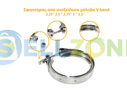 304 V-band σφιγκτήρας ταινίας από ανοξείδωτο χάλυβα 2,25" 2,5" 2,75" 3" 3,5" - EU35-39